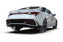 Load image into Gallery viewer, Rally Armor MF120-UR-BLK-WH FITS: 2024-25 Hyundai Elantra N/N Line Black Mud Flap w/White Logo Mud Flaps