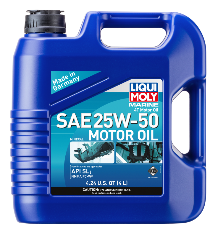 LIQUI MOLY 22510 FITS: 4L Marine 4T Motor Oil SAE 25W50 Motor Oils