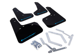 Rally Armor MF27-UR-BLK/NB FITS: 12-19 Ford Focus ST / 16-19 RS Black UR Mud Flap w/Nitrous Blue Logo Mud Flaps