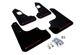 Rally Armor MF10-UR-BLK/RD FITS: 08-17 Mitsubishi EVO X Black UR Mud Flap w/ Red Logo Mud Flaps