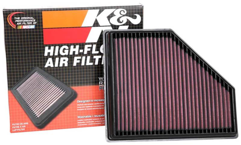 K&N Engineering 33-3136 FITS:K&N 2019 BMW 330I L4-2.0L Turbo F/I/DSL Replacement Drop In Air Filter Air Filters Drop In