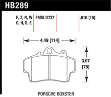 Load image into Gallery viewer, Hawk Performance HB289F.610 FITS:Hawk Porsche HPS Street Front Brake Pads Brake Pads Performance