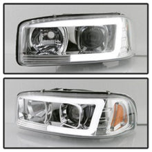 Load image into Gallery viewer, SPYDER 5084620 FITS: GMC Sierra 1500/2500/3500 99-06 V2 Projector Headlights DRL Chrome PRO-YD-CDE00V2-LB-C Headlights
