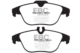 EBC DP31990C FITS: 12-14 Mercedes-Benz C250 (W204) 1.8 Turbo Redstuff Rear Brake Pads Brake Pads Performance