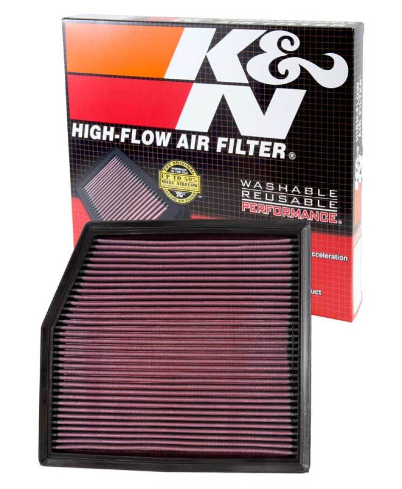 K&N Engineering 33-2458 FITS:K&N 10-12 BMW 135i/335i/335i XDrive/X1 35i 3.0L L6 (E90) Replacement Air Filter Air Filters Drop In
