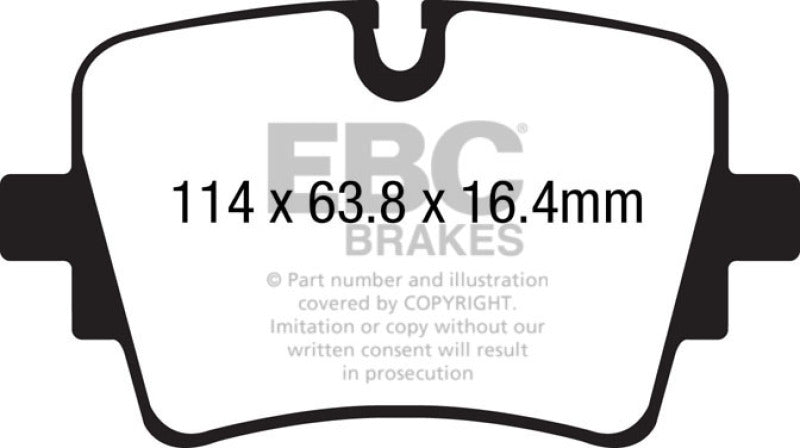EBC DP42192R FITS: 14+ Jaguar F-Type (Cast Iron Rotors Only) 5.0 Supercharged (490) Yellowstuff Rear Brake Pads Brake Pads Performance