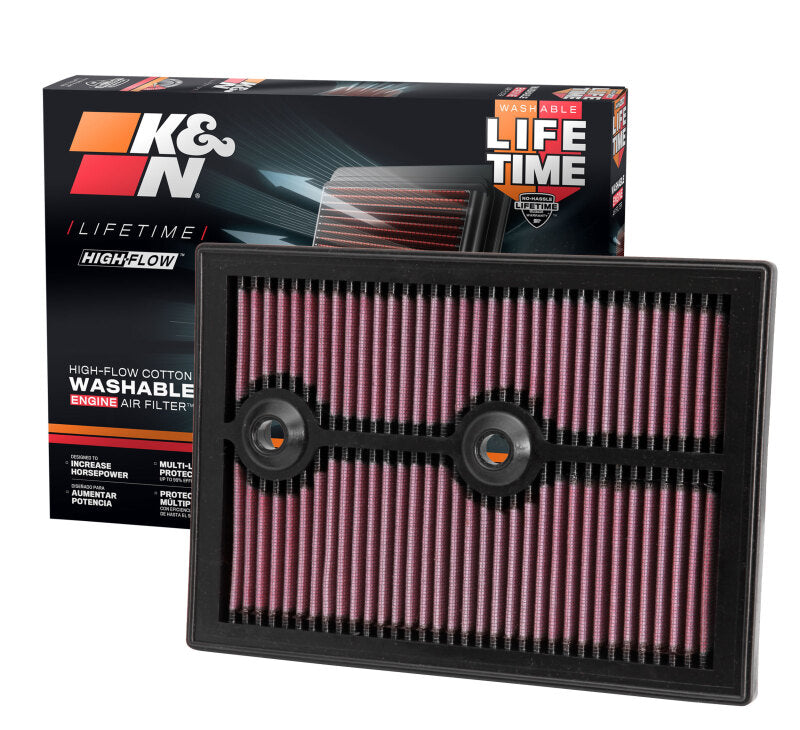 K&N Engineering 33-3004 FITS:K&N Replacement Air FIlter 12 -13 VW Golf VII 1.2L/1.4L / 12-13 Polo GT 1.4L / 13 Audi A3 1.4L Air Filters Drop In