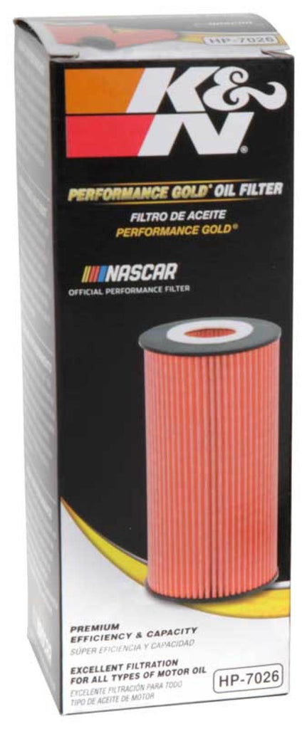 K&N Engineering HP-7026 FITS:K&N Performance Oil Filter for 14-17 Dodge Durango 3.6L / 14-17 Jeep Grand Cherokee 3.6L Oil Filters