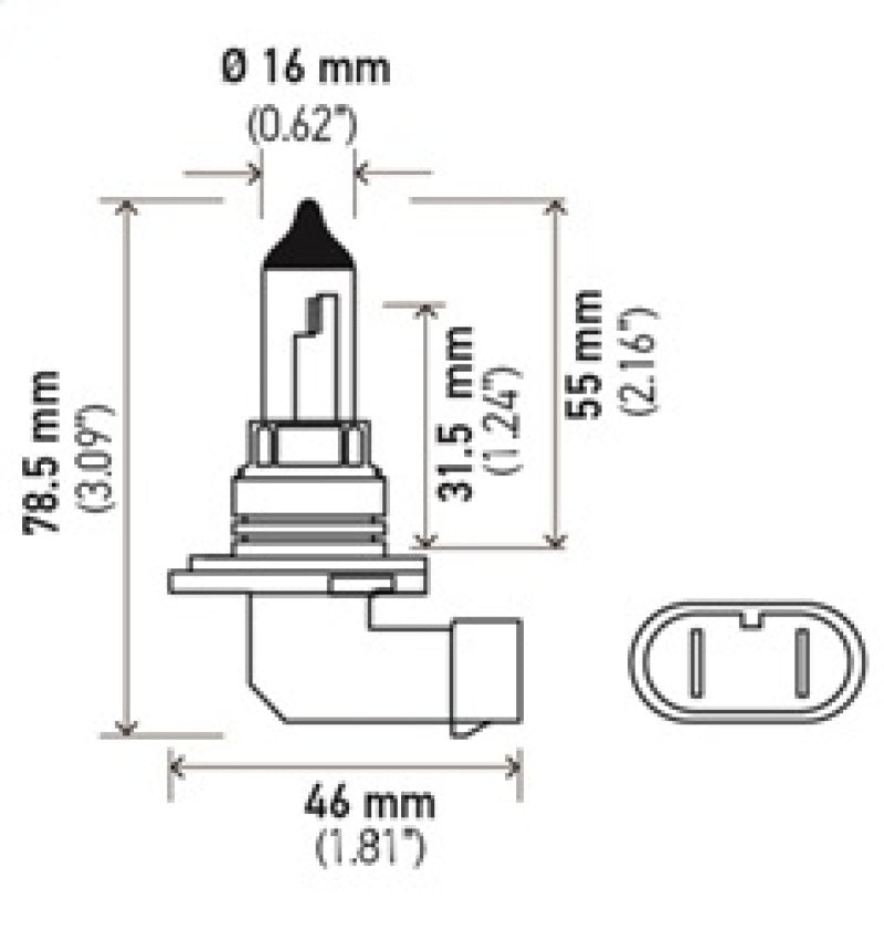 Hella LA9006 FITS: 9006 12V 55W Halogen Bulb Bulbs