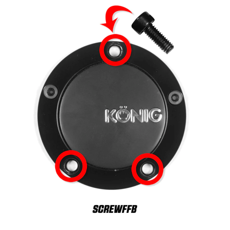 Konig Cap Screw Set of 3 (Black) For CAPFFB - Flow Formed