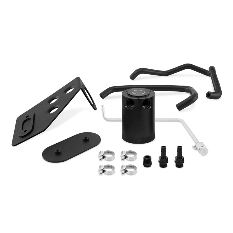 Mishimoto MMBCC-SUP-20CBE FITS: Oil Catch Cans FITS: 2020+ Toyota Supra Baffled Oil Catch Can Kit Black Oil Catch Cans