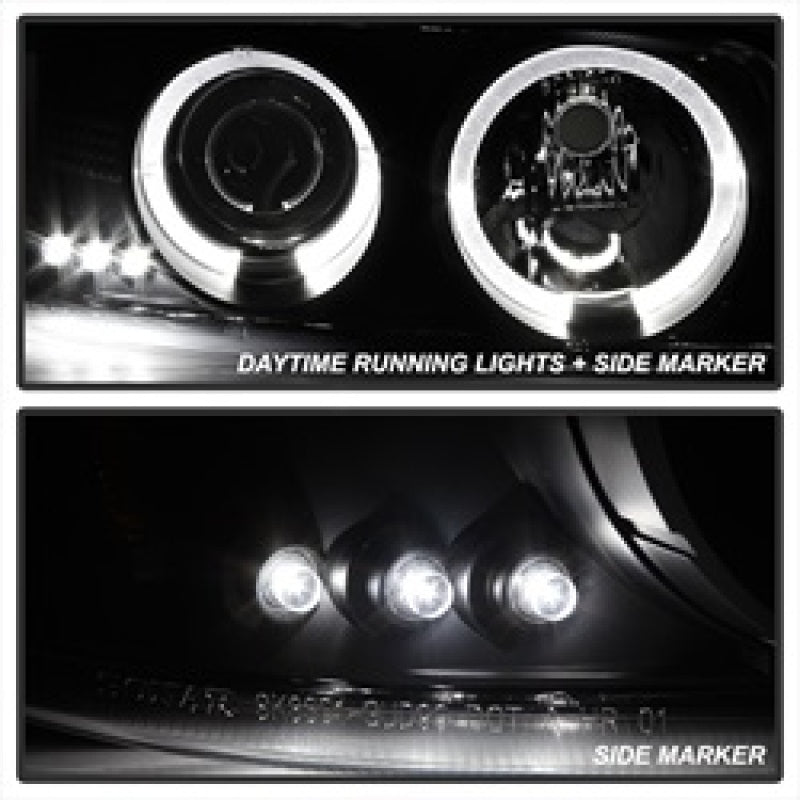 SPYDER 5009357 FITS: GMC Sierra 1500/2500/3500 99-06 Projector Headlights LED Halo LED Black PRO-YD-CDE00-HL-BK Headlights