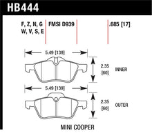 Load image into Gallery viewer, Hawk Performance HB444N.685 FITS:Hawk 02-06 Mini Cooper / Cooper S HP+ Street Front Brake Pads Brake Pads Performance