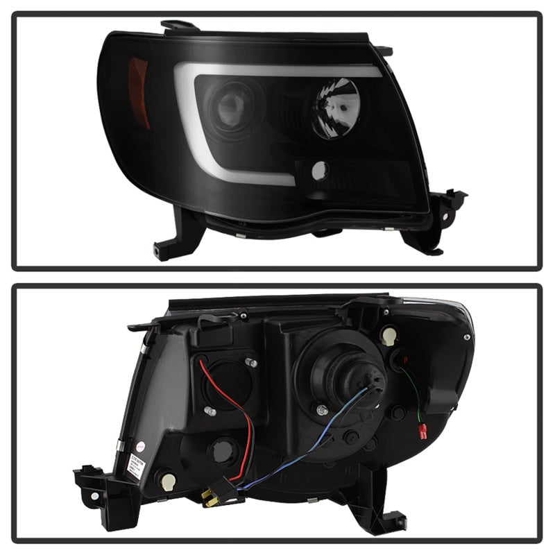 SPYDER 5085771 FITS: 05-11 Toyota Tacoma Ver 2 Proj Headlights Light Bar DRL Black Smoke PRO-YD-TT05V2-LB-BSM Headlights