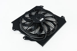 CSF 2858FB FITS: 92-00 Honda Civic All-Aluminum Fan Shroud w/12in SPAL Fan Black Finish Radiators