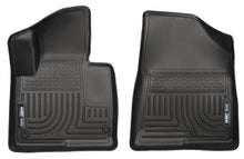 Load image into Gallery viewer, Husky Liners 13-15 Hyundai Sante Fe GLS/Limited WeatherBeater Front Row Black Floor Liners