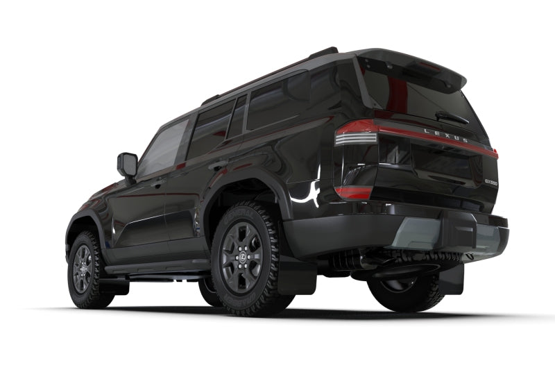 Rally Armor MF142-UR-BLK-DGRY FITS: 2024+ Lexus GX-550 Overtrail Black UR Mud Flap Dark Grey Logo Mud Flaps
