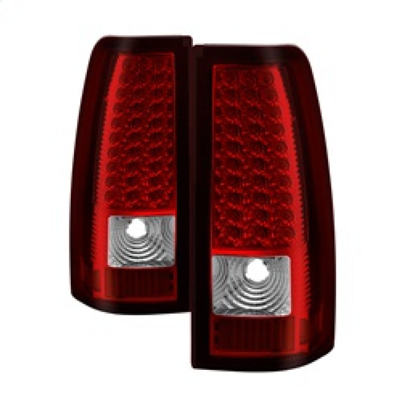 SPYDER 5008787 FITS:xTune Chevy Silverado 1500/2500/3500 03-06 LED Tail Lights Red Clear ALT-ON-CS03-LED-RC Tail Lights
