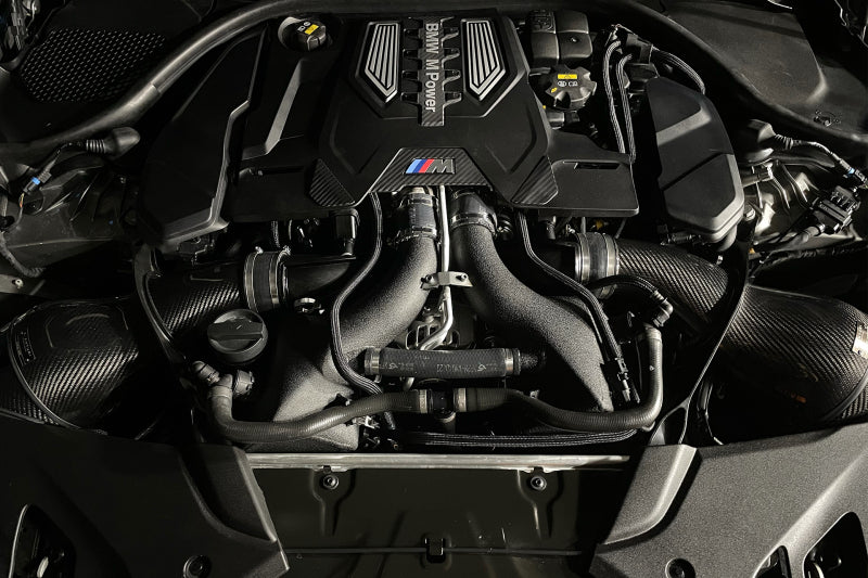CSF 8178 FITS: 16-21 BMW M5 (F90) / 17-21 BMW M8 (F91/F92/F93) Twin Charge-Air-Cooler Set Crinkle Black Intercoolers