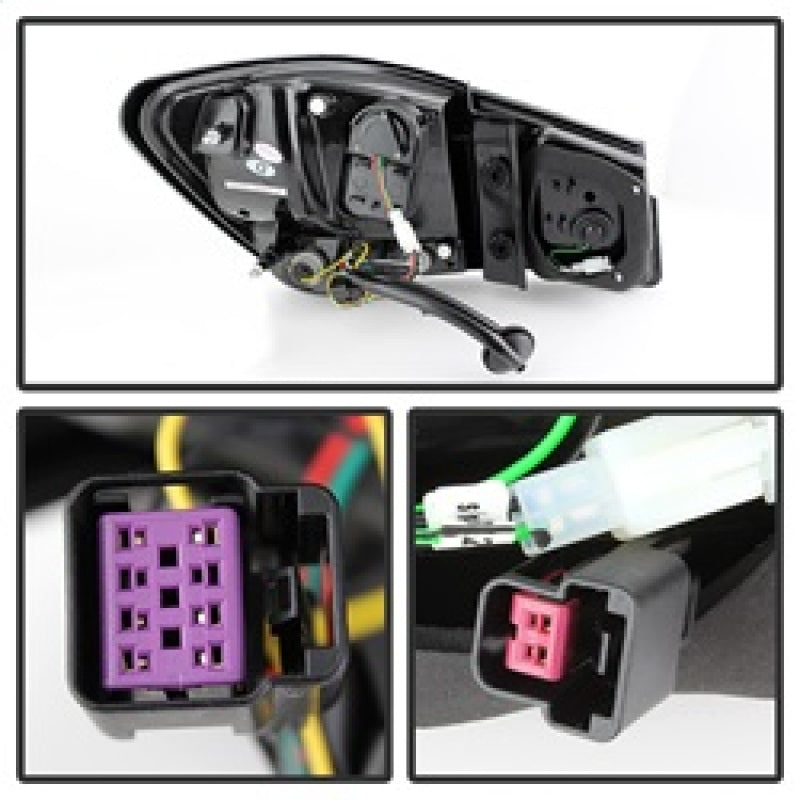 SPYDER 5076595 FITS: Chevy Cruze 2011-2014 Light Bar LED Tail Lights Black ALT-YD-CCRZ11-LBLED-BK Tail Lights