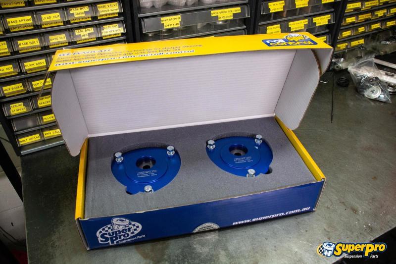 Superpro TRC5000 FITS:SuperPro 2015 Audi A3 Quattro Premium Front Upper Fixed Camber Offset Strut Mount Set Strut Bars