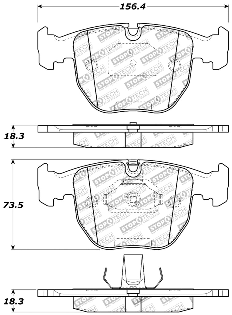 Stoptech 309.06810 FITS:StopTech Performance 00-04 BMW M5 E39 / 00-06 X5 / 03-05 Range Rover HSE Front Brake Pads Brake Pads Performance
