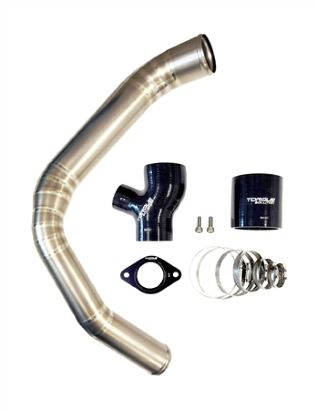 Torque Solution TS-SU-843-RW FITS: 15-21 Subaru WRX Top Mount Charge Pipe Titanium Brushed / Raw Air Intake Components