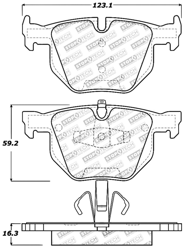 Stoptech 309.11700 FITS:StopTech Performance 06 BMW 330 Series (Exc E90) / 07-09 335 Series Rear Brake Pads Brake Pads Performance