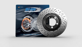 SHW Performance BFL48051 FITS:SHW 06-10 BMW M5 5.0L Left Front Cross-Drilled Lightweight Brake Rotor (34112282805) Brake Rotors Drilled