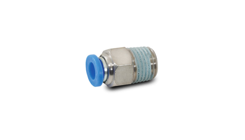 Vibrant 2663 FITS: Male Straight Pneumatic Vacuum Fitting 1/4in NPT Thread for use with 3/8in 9.5mm OD tubing Fittings