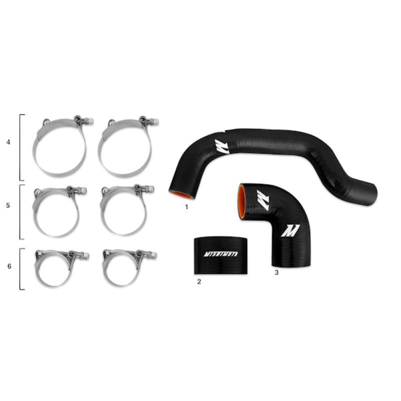Mishimoto MMHOSE-SUB-INT4BK FITS: 04-07 Subaru WRX STI (STI only) USDM Black Silicone Intercooler Hoses Hoses