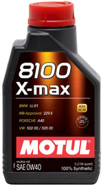 Motul 104531 FITS: 1L Synthetic Engine Oil 8100 0W40 X-MAX Porsche A40 Motor Oils