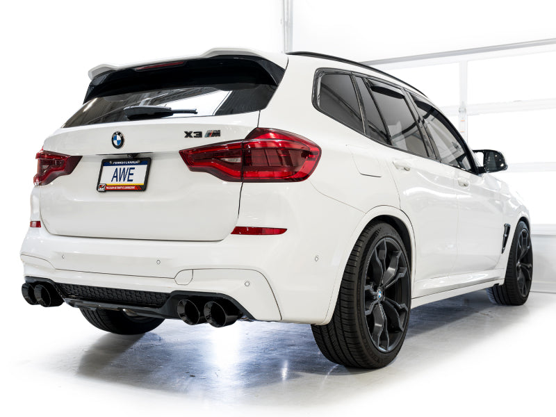 AWE Tuning 3025-43301 FITS: 20-25 BMW X3 M/M Comp (F97) AWD SwitchPath Axle-back Exhaust Diamond Black Tips Axle Back