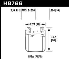 Load image into Gallery viewer, Hawk Performance HB766G.624 FITS:Hawk BMW DTC-60 Race Rear Brake Pads Brake Pads Racing