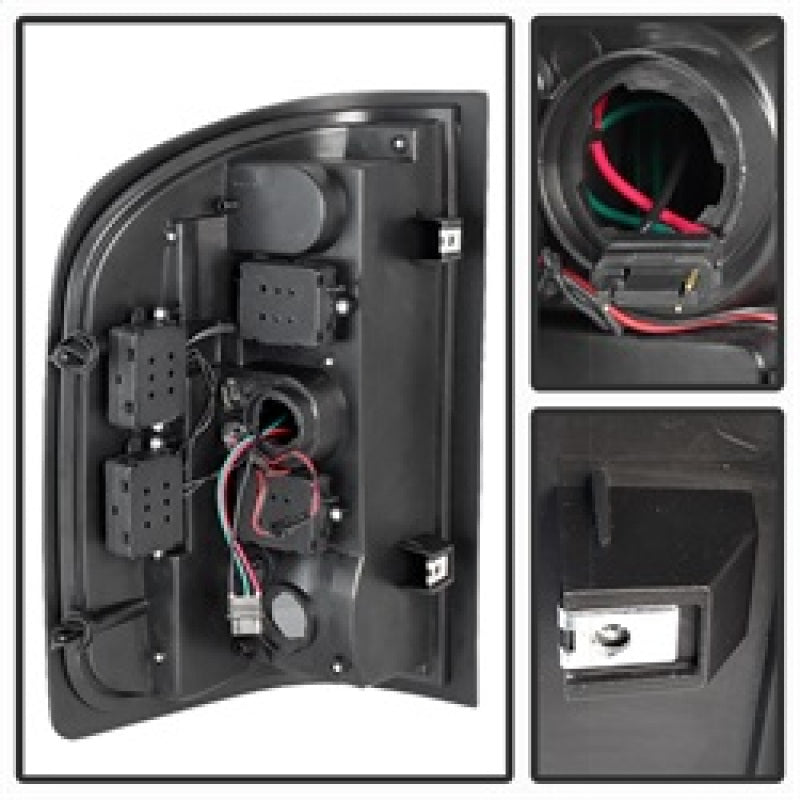SPYDER 5077493 FITS:xTune Chevy Silverado 07-13 LED Tail Lights Black Smoke ALT-JH-CS07-LED-BKSM Tail Lights