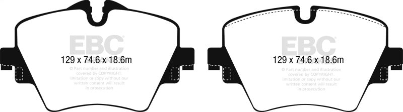 EBC DP42245R FITS: 16-17 BMW X1 XDrive28i Yellowstuff Front Brake Pads Brake Pads Performance