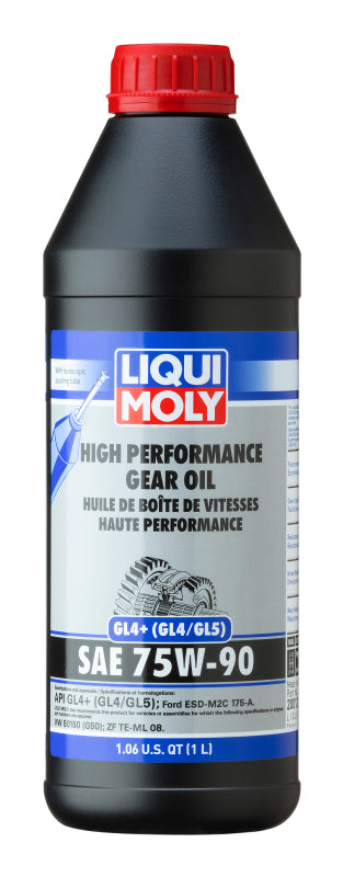 LIQUI MOLY 20012 FITS: 1L High Performance Gear Oil (GL4+) SAE 75W90 Gear Oils