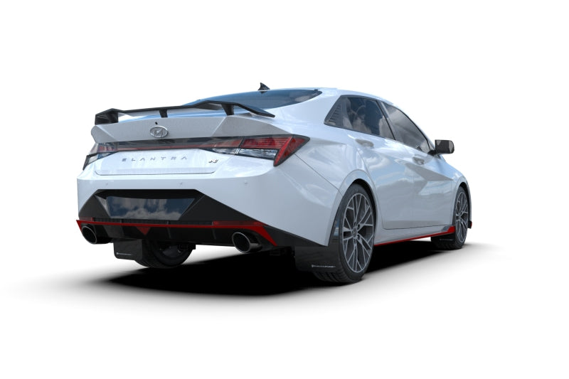 Rally Armor MF79-UR-BLK-RD FITS: 22-23 Hyundai Elantra N & N Line Black UR Mud Flap w/Red Logo Mud Flaps