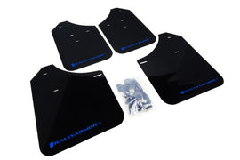Rally Armor MF1-UR-BLK/BL FITS: 02-07 Subaru WRX/STI/RS/2.5i (Wagons Req. Mod.) Black UR Mud Flap w/Blue Logo Mud Flaps