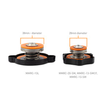 Load image into Gallery viewer, Mishimoto MMRC-13-SMCF FITS: 1.3 Bar Rated Carbon Fiber Radiator Cap Small Import Radiator Caps