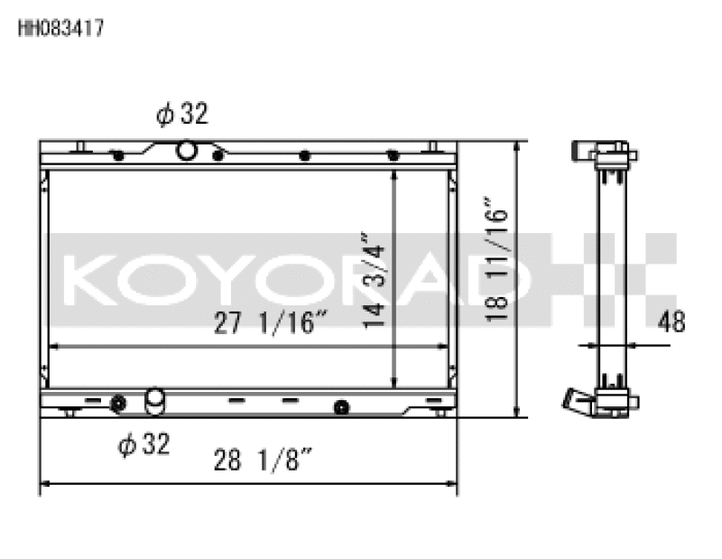 Koyo HH083417 FITS: Radiators FITS: 2017 Honda Civic Type-R Radiator Radiators