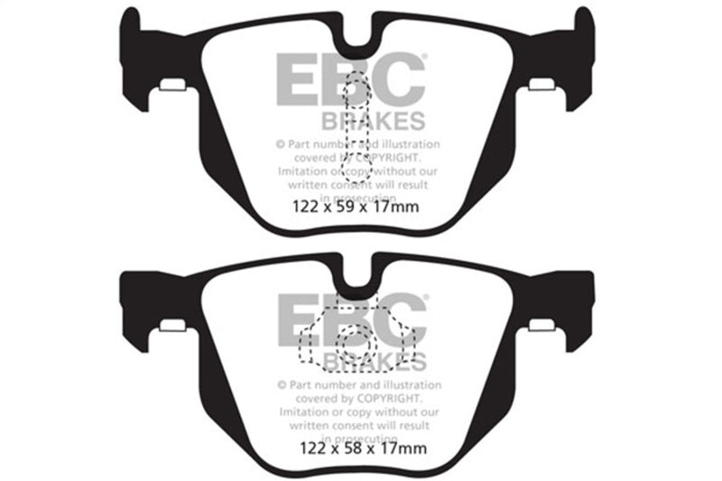 EBC DP42009R FITS: 10-14 BMW X5 3.0 Turbo (35) Yellowstuff Rear Brake Pads Brake Pads Performance