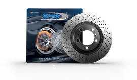 SHW Performance PRR39824 FITS:SHW 2016 Porsche Boxster SPYDER w/o Ceramics Right Rear Cross-Drilled MB Brake Rotor (98135240400) Brake Rotors Drilled