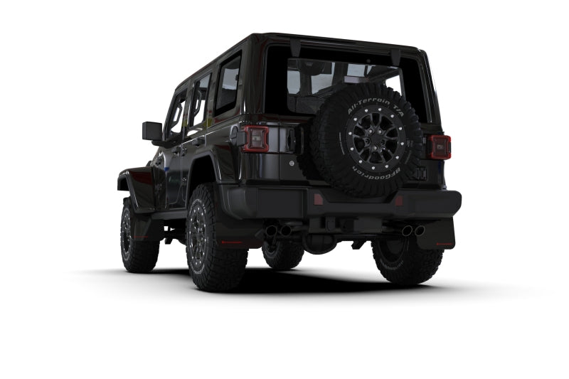 Rally Armor MF124-UR-BLK-MBK FITS: 2018+ Jeep Wrangler Rubicon JL Black UR Mud Flap w/ Metallic Black Logo Mud Flaps