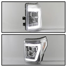 Load image into Gallery viewer, SPYDER 5084705 FITS: 11-16 Ford F-250/F-350 V2 Projector Headlights Light Bar DRL Chrome PRO-YD-FS11V2-LB-C Headlights