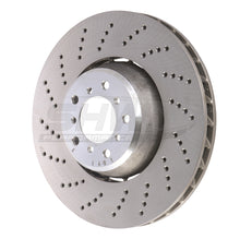 Load image into Gallery viewer, SHW Performance BFL48051 FITS:SHW 06-10 BMW M5 5.0L Left Front Cross-Drilled Lightweight Brake Rotor (34112282805) Brake Rotors Drilled