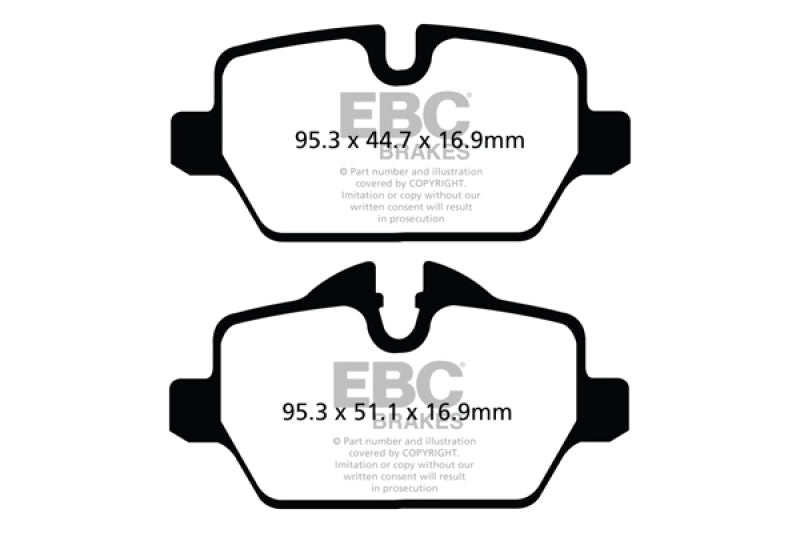 EBC DP42102R FITS: 10+ Mini Countryman 1.6 Cooper Yellowstuff Rear Brake Pads Brake Pads Performance