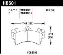 Load image into Gallery viewer, Hawk Performance HB501Z.625 FITS:Hawk 07-10 Audi Q7 3.6L/4.2L / 03-07 Porsche Cayenne 4.5L / 04-07 VW Touareg Performance Ceramic Str Brake Pads Performance