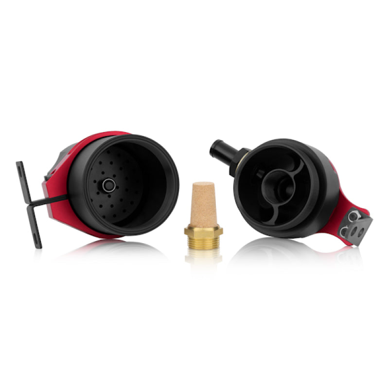 Mishimoto MMBCC-UNI-RD FITS: Oil Catch Cans FITS: Universal Baffled Oil Catch Can Red Oil Catch Cans
