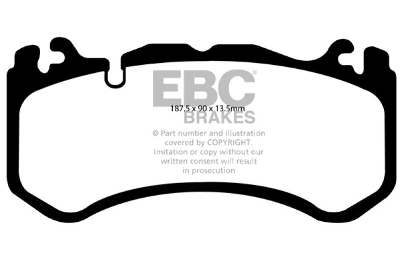 EBC DP41939R FITS: 12+ Maserati Quattroporte 3.8 Twin Turbo Yellowstuff Front Brake Pads Brake Pads Performance